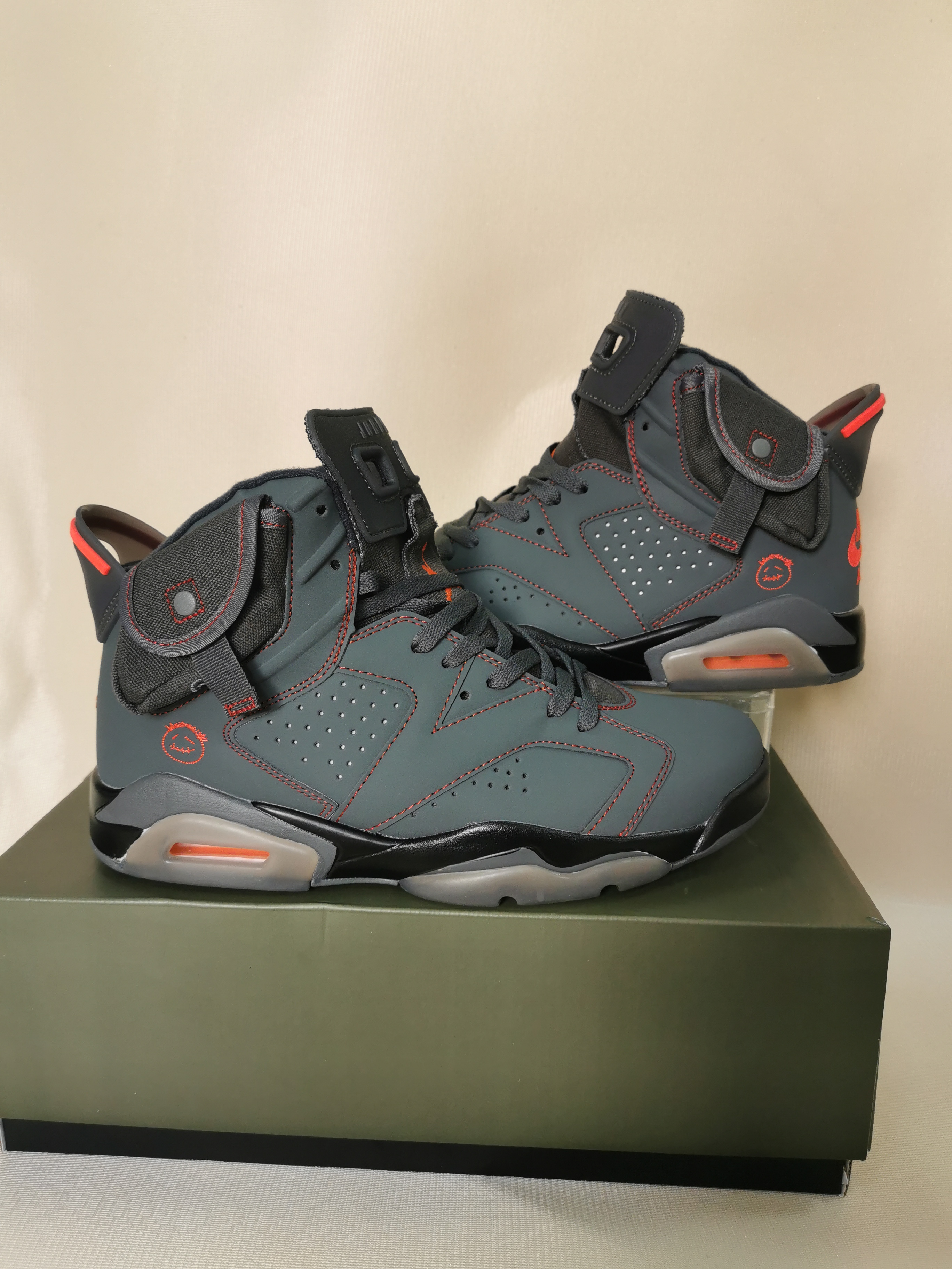 2021 Air Jordan 6 OG Carbon Grey Black Shoes